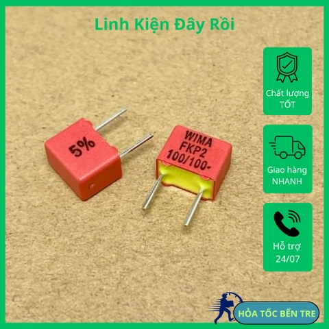 Tụ WIMA Đức 100V 0.1nF 100pF 101 FKP2
