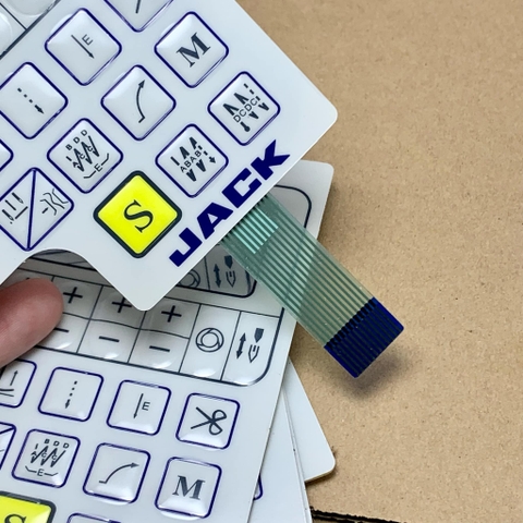 Miếng dán bàn phím màn hình máy may 1 kim JACK BRUCE QIXING PS vàng