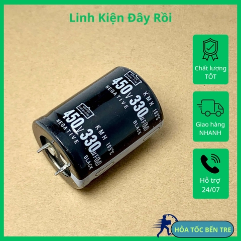 2 cái tụ điện hóa phân cực 450V330uF 330uF 450V 30x40mm NIPON CHEMI-CON KMH