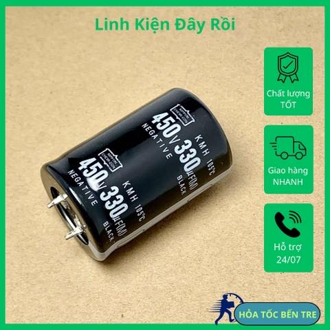 2 cái tụ điện hóa phân cực 450V330uF 330uF 450V 30x45mm NIPON CHEMI-CON KMH