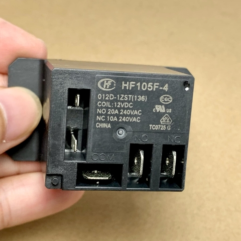 JQX-105F-4-012D-1ZS HF105F-4-012D-1ZST RELAY ROLE 240VAC 20A cuộn dây 12VDC 5 chân
