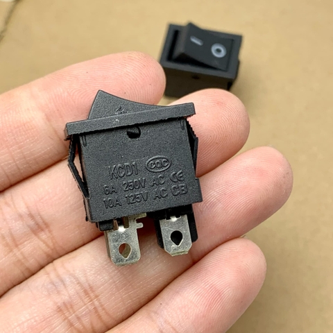 5 cái công tắc bập bênh KCD1-104 250V 6A 4 chân 2 chế độ 20x15mm