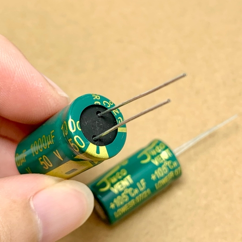 5 cái tụ điện hóa 1000uF 50V 1000uF50V 50V 1000uF 13x25mm xanh lá