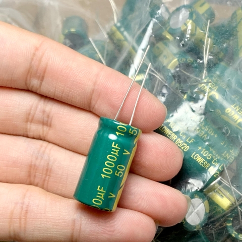 5 cái tụ điện hóa 1000uF 50V 1000uF50V 50V 1000uF 13x25mm xanh lá