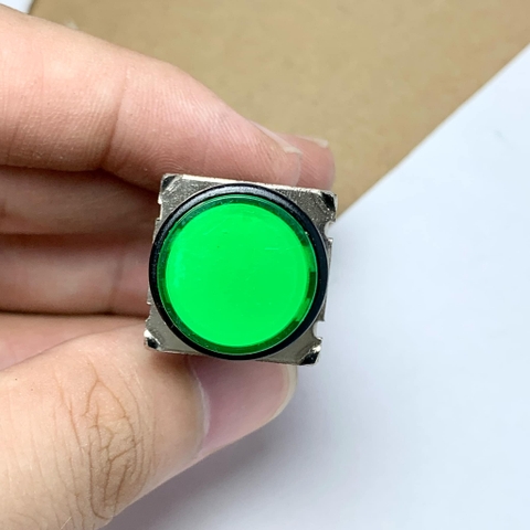 2 cái nút nhắn AB6-M AB6Y-M AC 250V 3A DC 30V 5A nút nhắn tròn 16MM 3 chân màu xanh lá