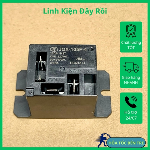 JQX-105F-4-220A-1HS HF105F-4-220A-1HST RELAY ROLE máy nước nóng 220VAC 30A 4 chân