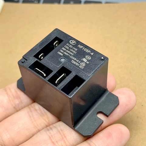 JQX-105F-4-012D-1HS HF105F-4-012D-1HS  RELAY ROLE 240VAC 30A cuộn dây 12VDC 4 chân