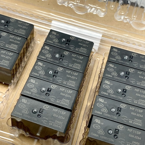 RELAY ROLE HF115F-024-2ZS4 HF/JQX-115F-024-2ZS4 8 chân 8A 250VAC cuộn dây 24V 12x15x30mm