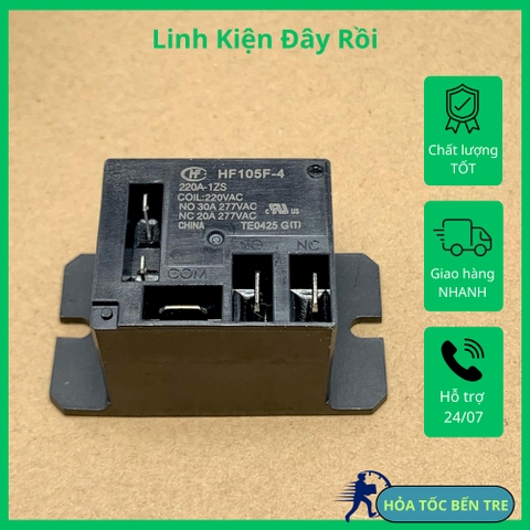 JQX-105F-4-220A-1HS HF105F-4-220A-1ZS RELAY ROLE máy nước nóng 220VAC 30A 5 chân