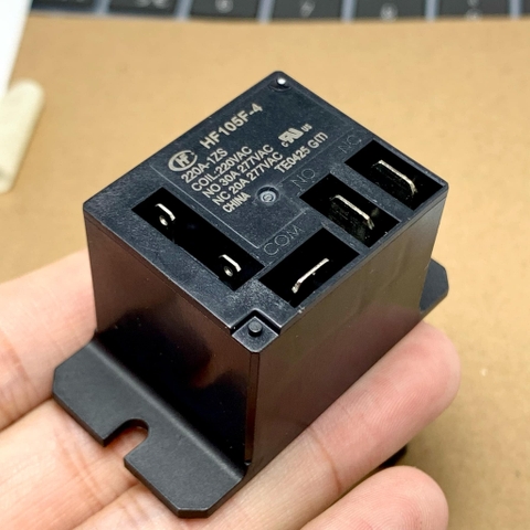 JQX-105F-4-220A-1HS HF105F-4-220A-1ZS RELAY ROLE máy nước nóng 220VAC 30A 5 chân