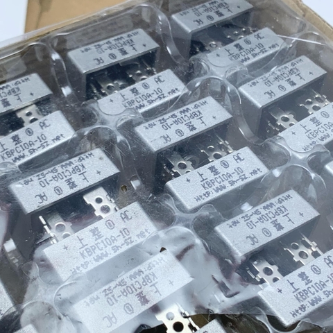KBPC1010 KBPC 1010 KBPC10A-10 Diode Cầu Chỉnh Lưu 10A 1000V kích thước 28x28x21mm