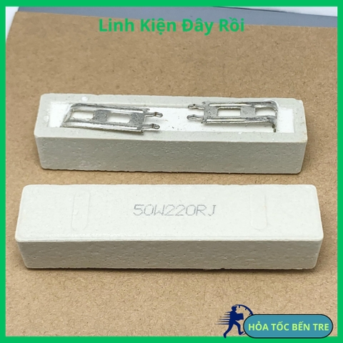 Điện trở sứ 50W 220ohm 220R kích thước 20x76mm