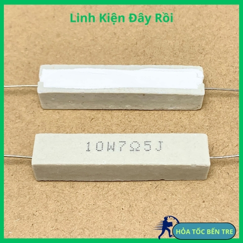 5 cái điện trở sứ 10W 7R5 7.5R 7.5ohm kiểu chân ngang
