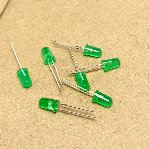 10 cái bóng đèn led xanh lá ánh sáng xanh lá 5mm