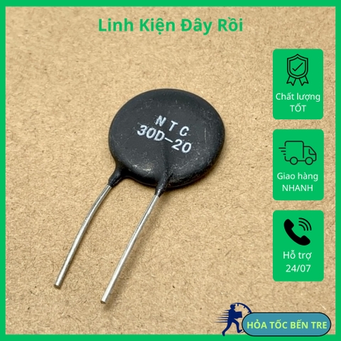 4 cái điện trở nhiệt  NTC30D-20 NTC 30D20 30D-20 20mm