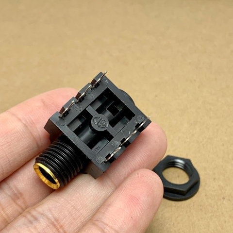 Jack âm micro ổ cắm ba lõi cái ngang 6.35mm kích thích lỗ 10.5mm