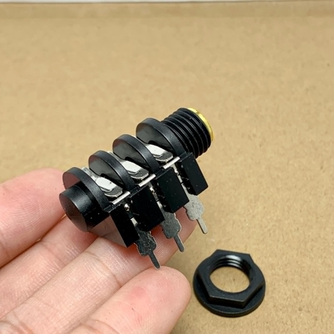 Jack âm micro ổ cắm ba lõi cái ngang 6.35mm kích thích lỗ 10.5mm