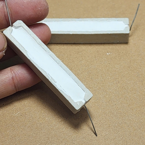 5 cái điện trở sứ 20W 220R 220ohm 220RJ 60x10x10mm