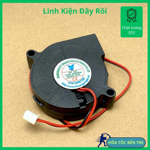 Quạt làm mát thổi phun sương DC12V 0.06A 5015 5.8cm ốc bắt