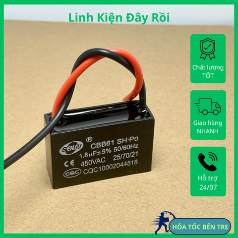 Tụ điện vuông CBB61 hãng Senju 450VAC từ 1uF đến 20uF