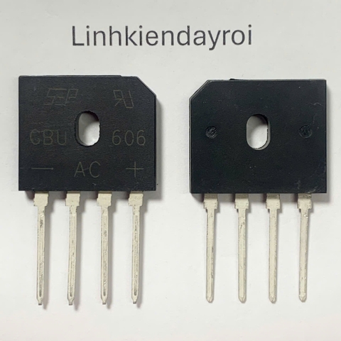 5 cái GBU6J GBU606 GBU 606 CẦU DIODE 600V 6A CẦU CHỈNH LƯU 600V 6A