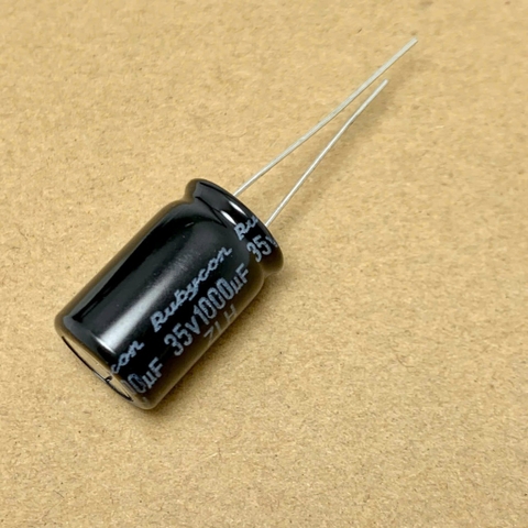 2 cái tụ điện hóa 1000uF 35V 1000uF 35ZLH1000MEFC12.5X20 chính hãng Rubycon