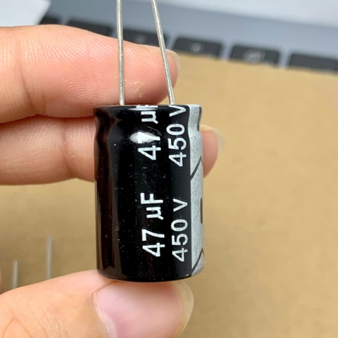2 cái tụ điện hóa 47uf 450v 47uF450V ±20% kích thước 16x25mm