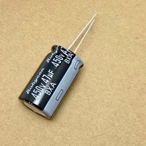 Tụ điện hóa 47uf 450v 47uF450V kích thước 18x25mm chính hãng RUBYCON