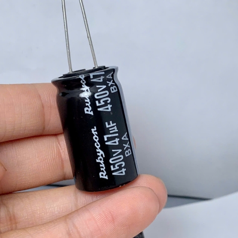 Tụ điện hóa 47uf 450v 47uF450V kích thước 18x25mm chính hãng RUBYCON