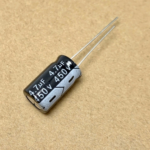 10 cái tụ hóa điện 4.7uF 450V 4.7uF450V ±20% kích thước 10x17mm