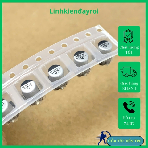 20 cái tụ nhôm 10uF 25V 10uF25V kích thước 4x5.4mm