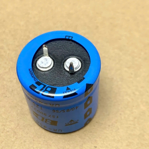 Tụ điện hóa 120uF 450V 450V120uF BC hãng VISHAY 157 25x25mm