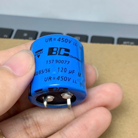 Tụ điện hóa 120uF 450V 450V120uF BC hãng VISHAY 157 25x25mm