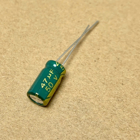 10 cái tụ điện hóa 47uF 50V 47uF50V 6.3x12mm xanh lá