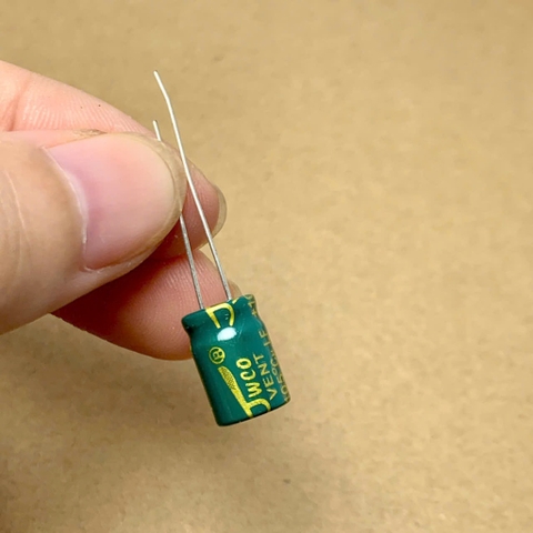 10 cái tụ điện hóa 100uF 50V 100uF50V  50V 100uF 8x12MM xanh lá