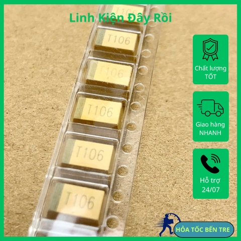 Tụ dán 10uF 50V 7343 CA45 E050KT106T T106