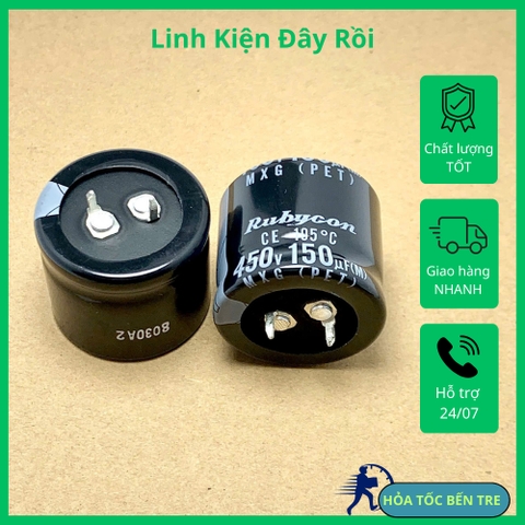 Tụ điện hóa 450V 150uF 450V150uF 30X25MM chính hãng RUBYCON