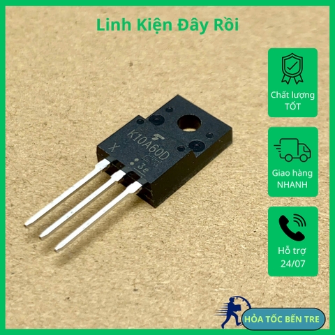 TK10A60D K10A60D MOSFET 600V 10A kênh N TO-220F chính hãng