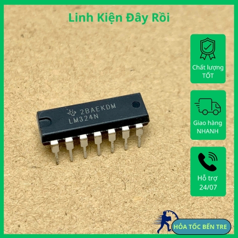 2 cái LM324N LM324 DIP14 khuếch đại thuật toán