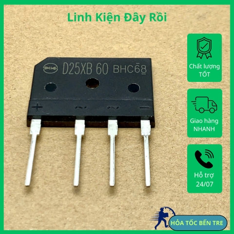 4 cái D25XB60 DIODE  cầu 600V 25A