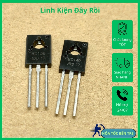 5 cái BD140 BD139 TRANSISTOR 80V 1.5A kênh P TO-126