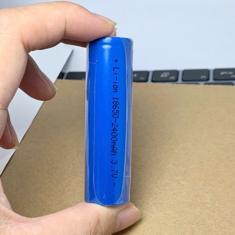 PIN lithium 18650 đầu phẳng 3.7V 4.2V 2400mAh chính hãng