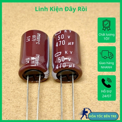 4 cái tụ điện hóa 470uF 50V 470uF 50V470uF12.5x20mm KY chính hãng