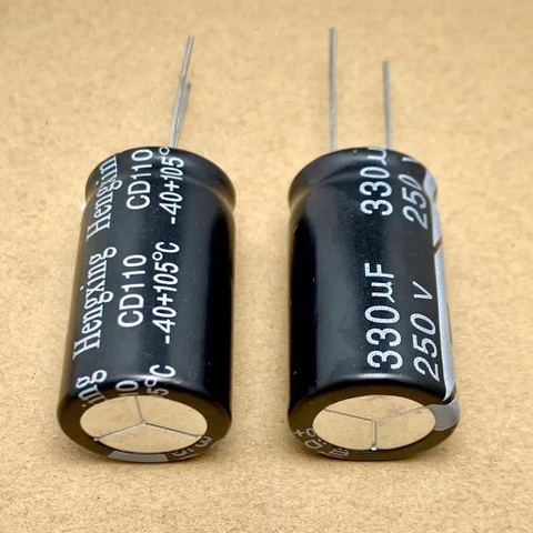 4 cái tụ điện hóa 330uF 250V 330UF250V ±20% 18x30mm chính hãng Hengxing