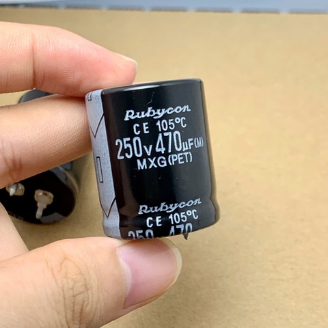Tụ điện hóa 470uF 250V 470uF250V250MXG470MEFCSN chính hãng Rubycon ±20% 25x35mm