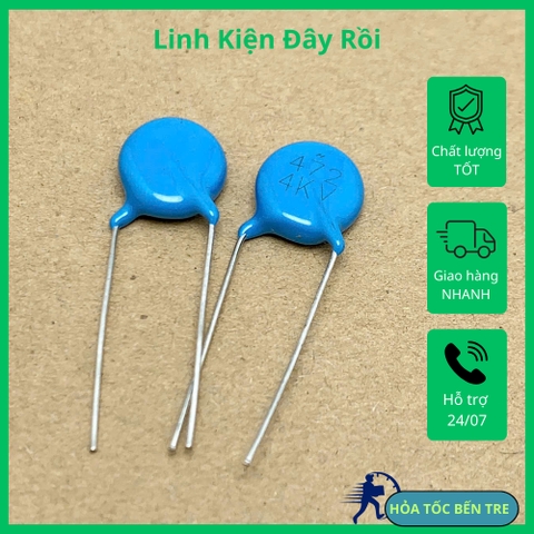 10 sản phẩm tụ cao áp 472/4KV 4000V 472 4KV 4700PF 0.004uF 4KV472 11x10x4.8mm