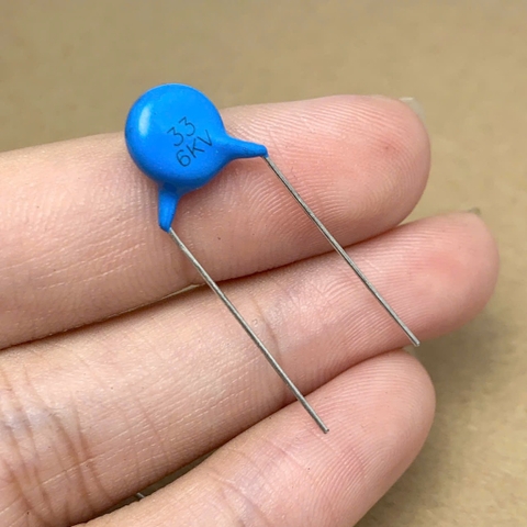 10 cái tụ cao áp 6KV33PF 33PF 6KV 33PF6KV 33/6KV 33PF6000V 8.3x4x10mm