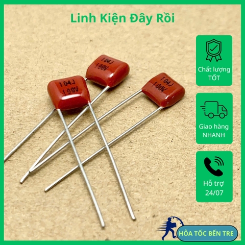 10 sản phẩm tụ kẹo CBB100V104J 100V104nJ 100nF 0.1uF 100V
