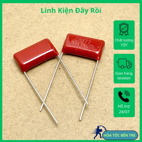 5 sản phẩm tụ kẹo CBB22 400V 330nF 0.33uF 400V334J ±5%
