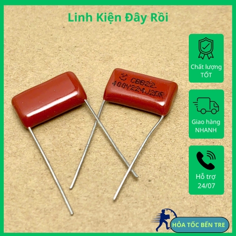 10 cái tụ kẹo CBB22 400V 220nF 0.22uF 400V224J ±5%